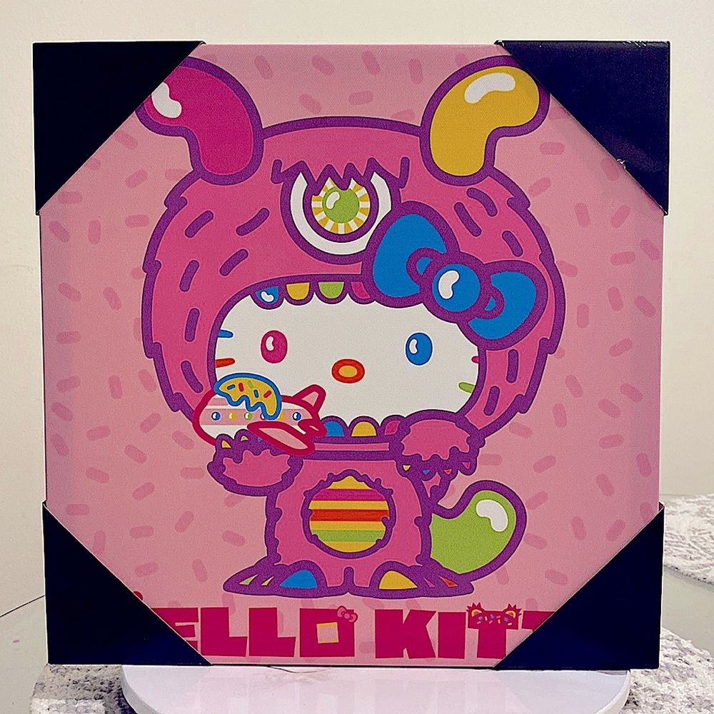 Hello Kitty - Wall Art Sign - New 2023 Sanrio - Candy Monster Pink Jelly Beans